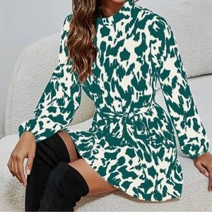 Animal Print Mini Dress ~ Long Sleeve ~